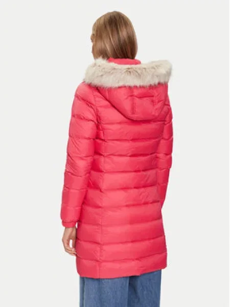 Tommy Jeans Pūkinė striukė Essential rožinė