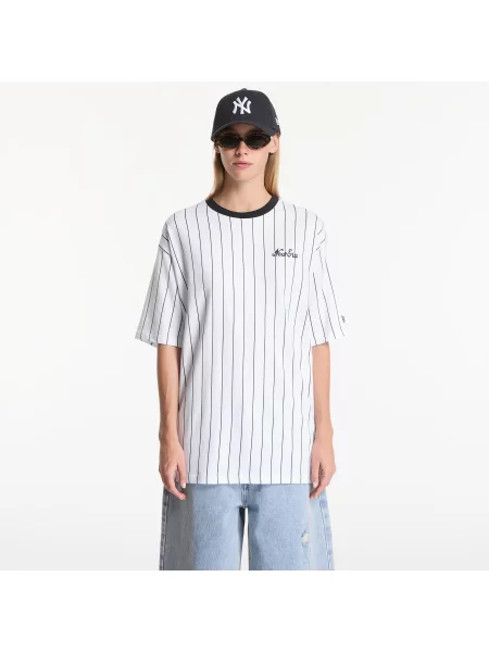 T-shirt New Era Pinstripe OS Tee UNISEX Optic White/ Navy XL λευκό