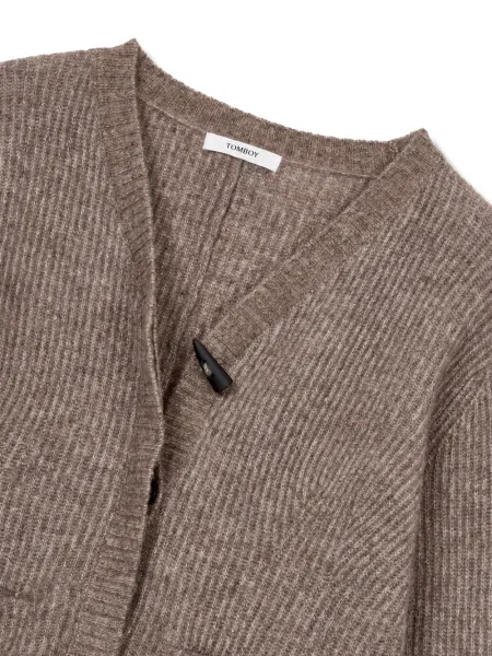 Cardigan Studio Tomboy cu decolteu în V maro