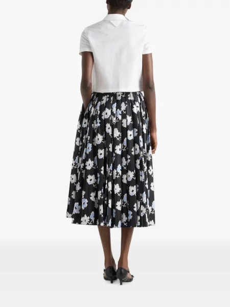 Fustă Prada din poplin negru
