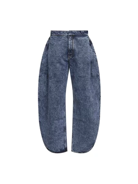 Spodnie Alaïa niebieskie