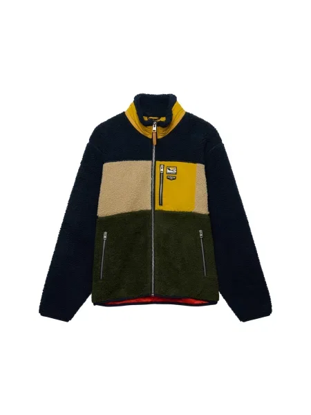 Superdry & Co Jachetă fleece crem / închis / auriu albastru