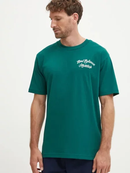 Тениска New Balance с апликация зелено