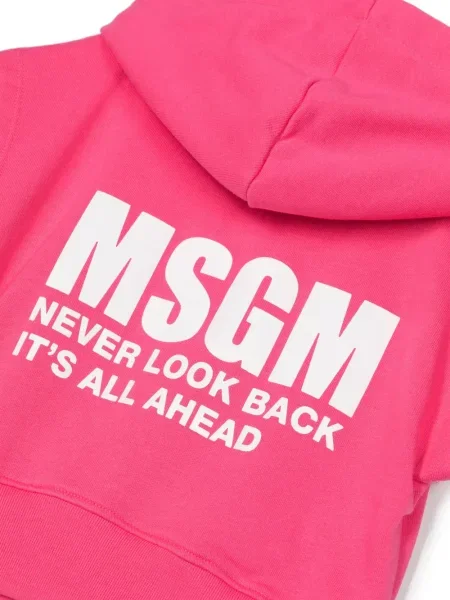Bluza z kapturem dziecięca Msgm różowa