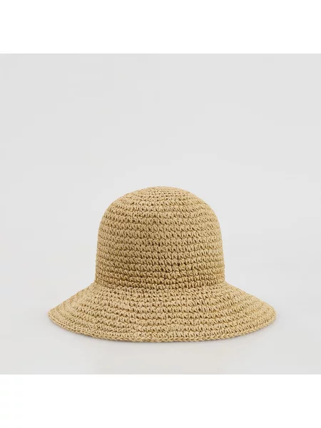 Reserved Slaměný klobouk bucket pšeničná