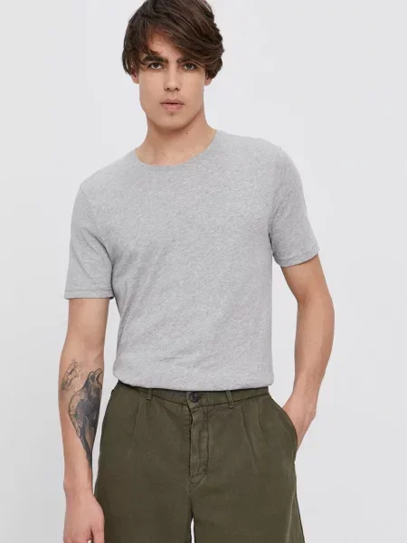 Футболка United Colors of Benetton гладкий сірий