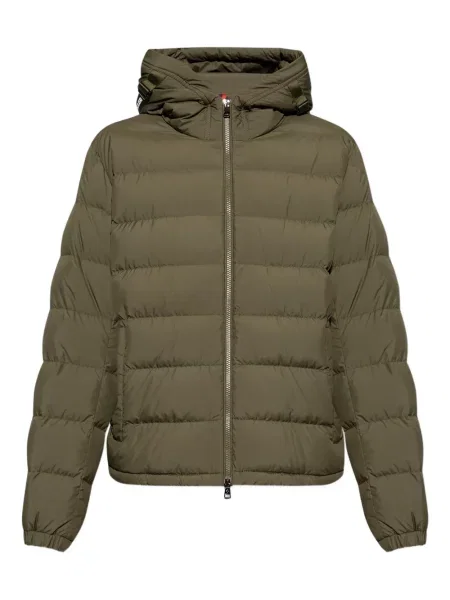 Geacă cu puf Moncler cu glugă verde