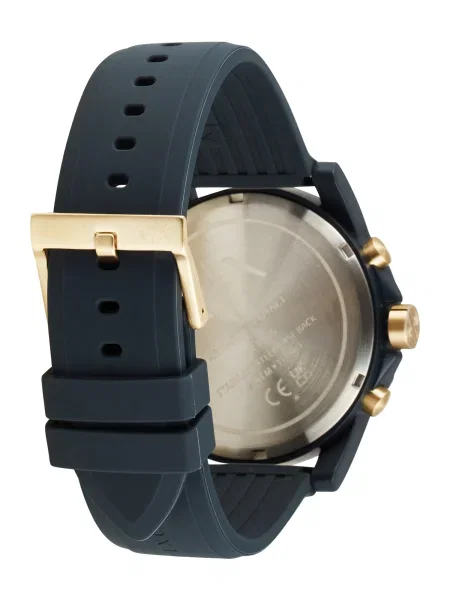 ARMANI EXCHANGE Ceas analogic albastru noapte / galben auriu / roși aprins alb