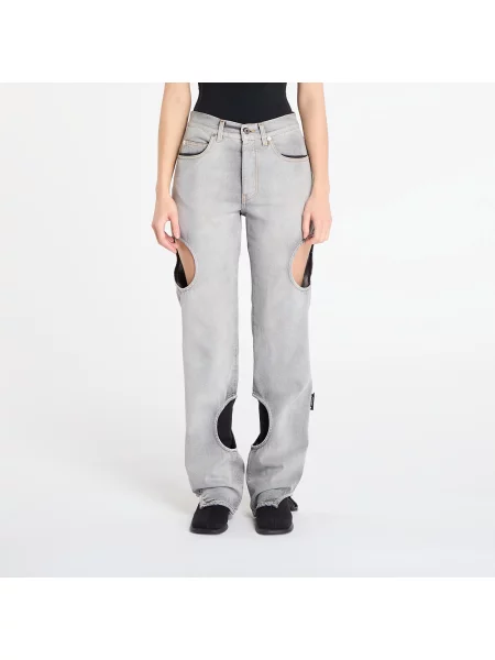 Pantaloni Off-White Meteor Denim Pants Bleach Black/ No Color 28 alb