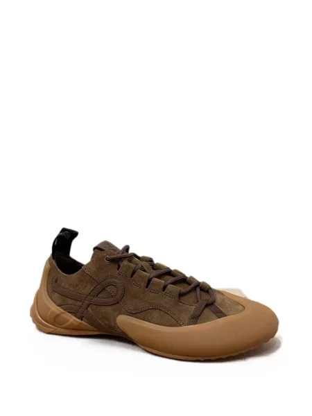Sneakerși Loewe cu șireturi din piele de căprioară maro