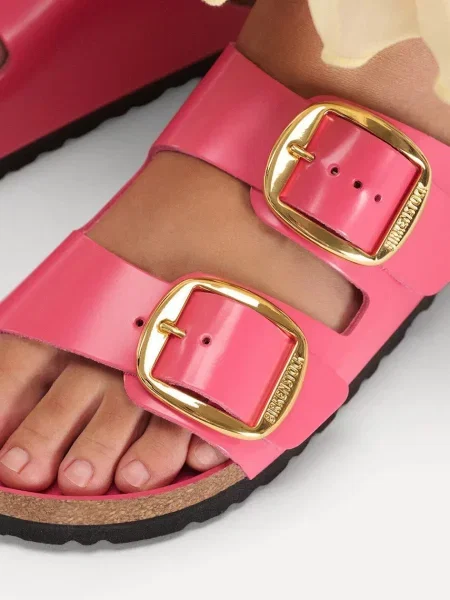 Кожаные шлепанцы Birkenstock с пряжкой