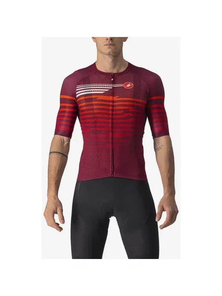 Koszulka z krótkim rekawem Castelli Climber's Rosso Corsa Lilac Red Orange XXL czerwona