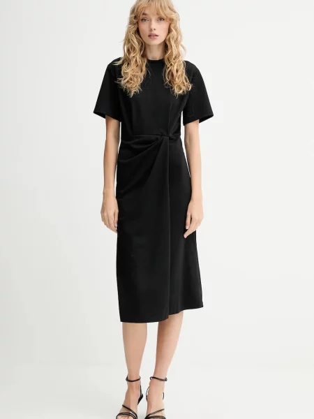 Сукня з додаванням вовни Sessun midi пряма чорний