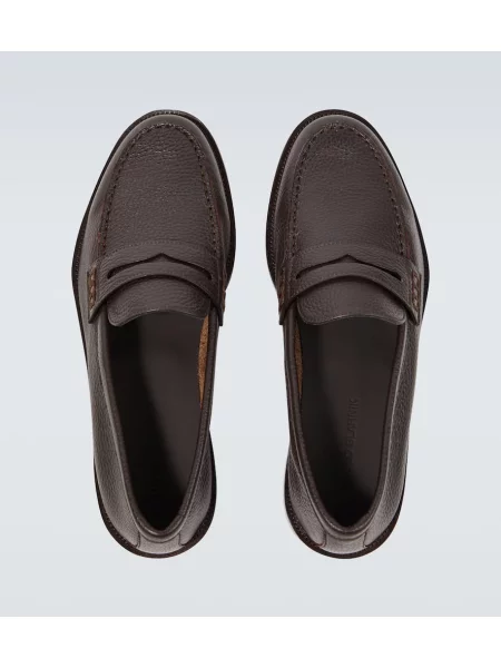 Pantofi loafer Manolo Blahnik din piele maro