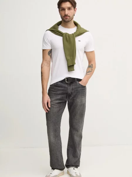Lacoste tricou bărbătesc din alb