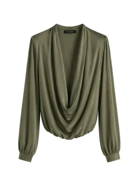 Bluză Yigal Azrouel drapată verde