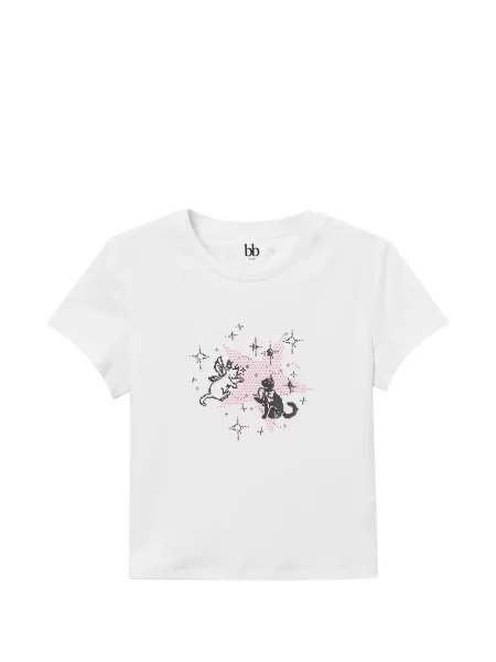 Koszulka B+ab z nadrukiem biała