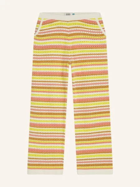 Scotch & Soda Pletené Kalhoty S Třpytivou Přízí žlutá / krémová / světle červená