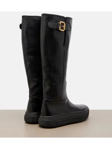 Cizme Chloé din piele negru