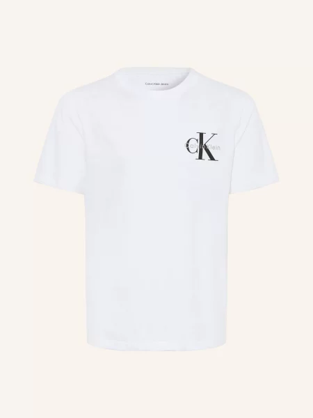 Calvin Klein Jeans Tričko světle šedá / černá bílá