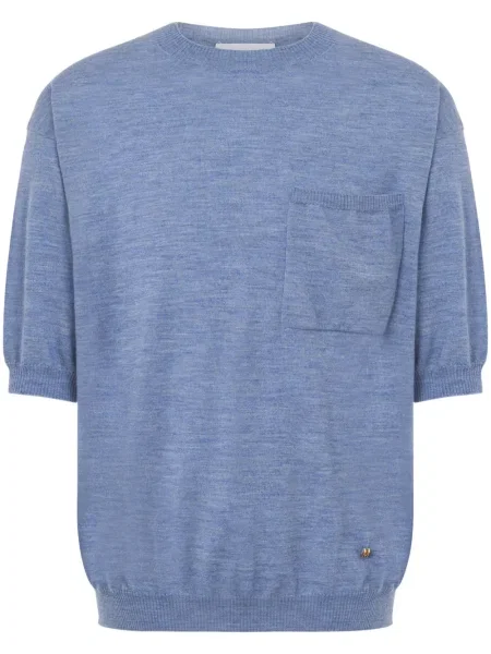 Tricou Moschino tricotate albastru