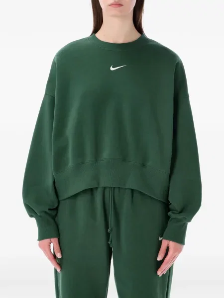 Leggings Nike cu broderie cu decolteu rotund mini verde