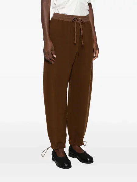 Pantaloni Studio Nicholson cu cordon maro