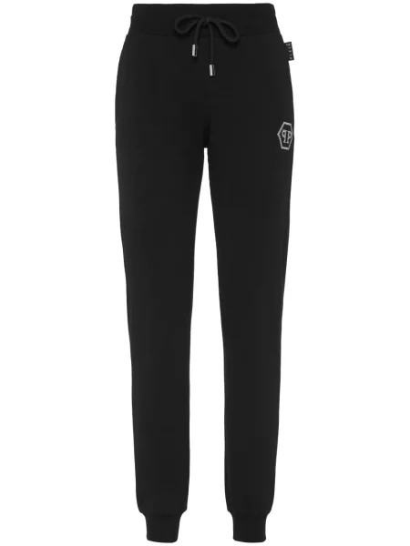 Pantaloni Philipp Plein de cristal negru