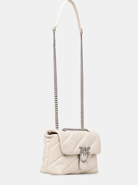 Pinko De piele geantă pe umăr LOVE CLASSIC PUFF bej