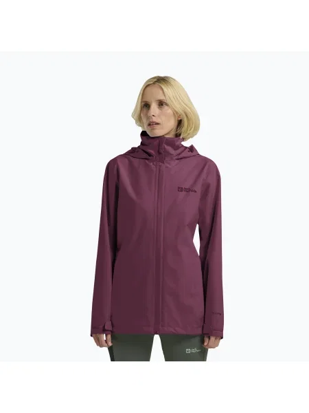 Geacă de ploaie pentru femei Jack Wolfskin Trailtime 2L raisin