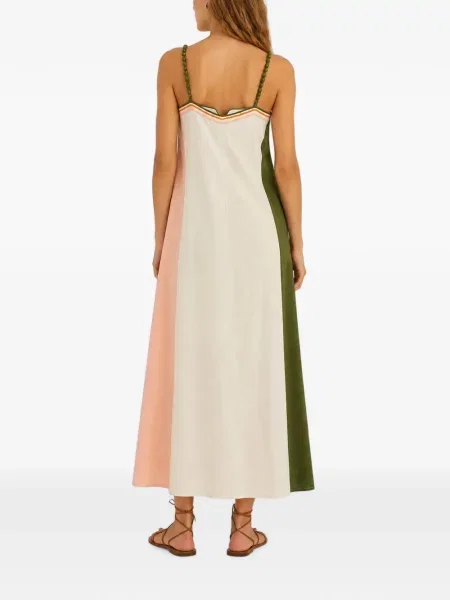 Rochie maxi Farm Rio cu broderie alb