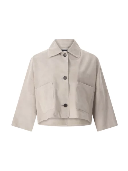 Top Arma skórzany beżowy