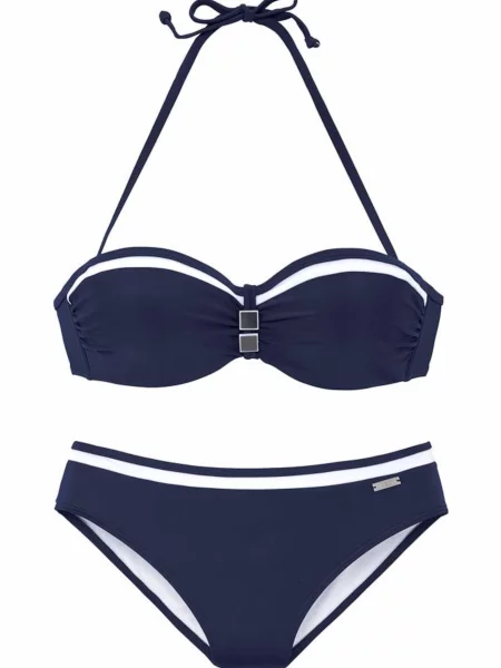 LASCANA Bikiny námornícka modrá