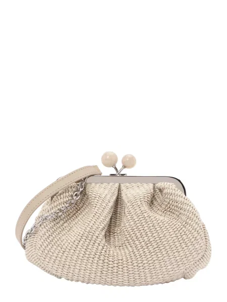 Geanta crossbody Weekend Max Mara din piele bej