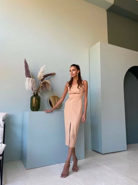 Сукня міді Milirud бежевий