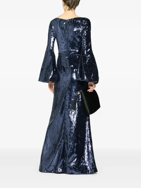 Rochie Genny cu paiete de costum albastru