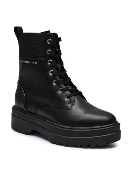 Botine Tommy Hilfiger din piele negru