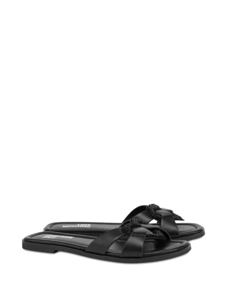 Sandale Love Moschino din piele negru