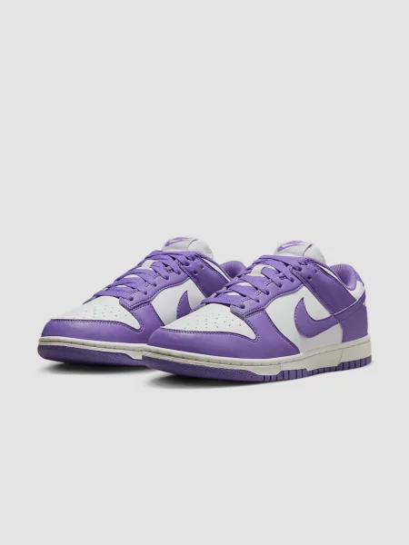 Кожаные кроссовки Nike Dunk фиолетовые