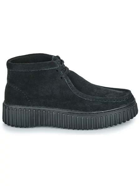 CLARKS Gležnjače na vezanje Torhill Moss' crna