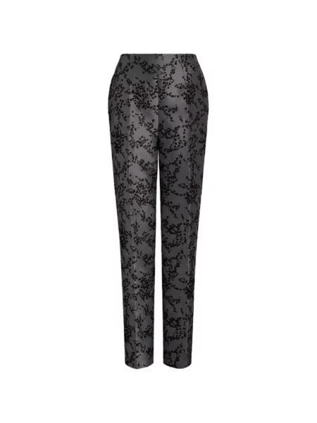 Pantaloni Alberta Ferretti cu model floral cu imagine gri