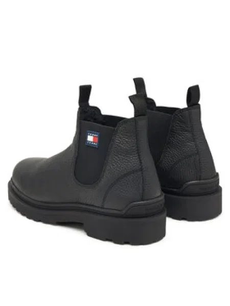Tommy Jeans Bokacsizma Tjm Chelsea Leather Wl fekete