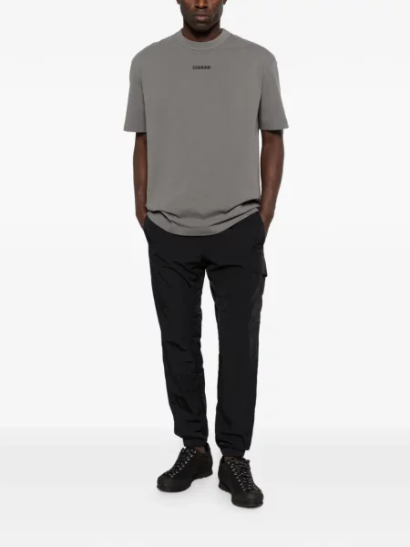 Tricou Ciaran cu broderie gri