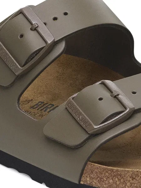 Кожаные шлепанцы Birkenstock зеленые