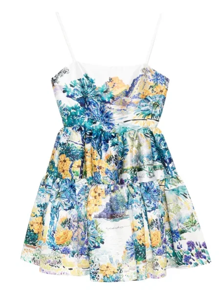 Gėlėtas raštuotas kostiumas suknele Mary Katrantzou balta