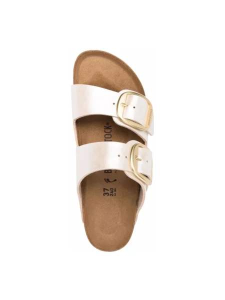Birkenstock klapki Arizona Big Buckle białe