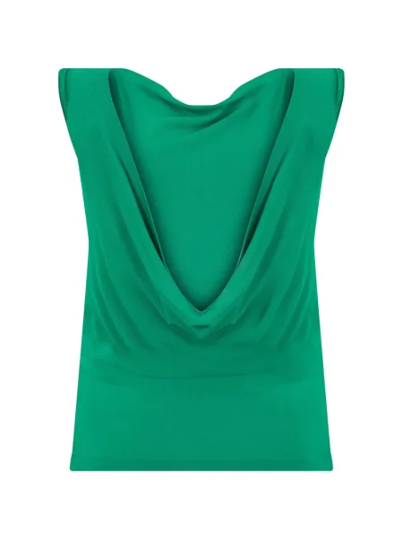 Bluză Alberta Ferretti drapată verde