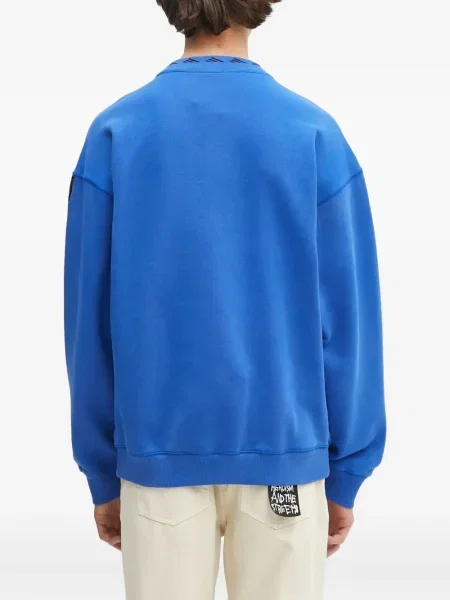 Sneakerși Adidas Predator cu broderie cu dungi din piele de căprioară albastru