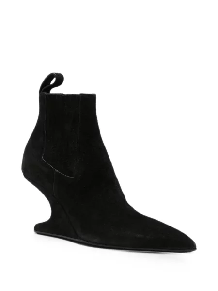 Боти до глезена Rick Owens с клин ток черно