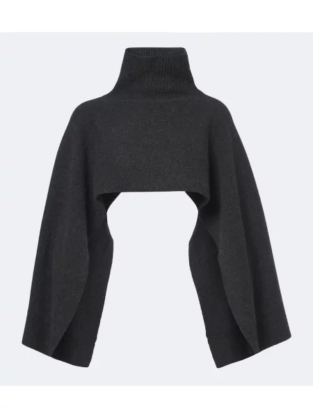 Poncho Isabel Marant de lână gri